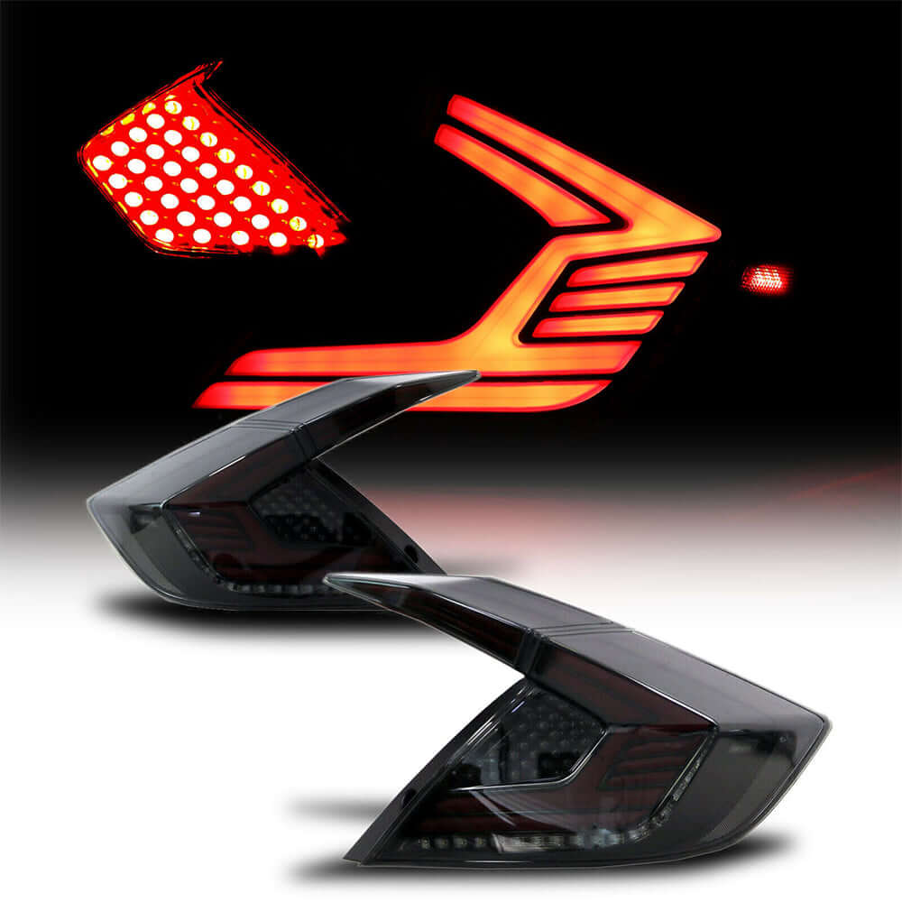 HRS 2016-20 Honda Civic 10th Gen Sedan LED Tail Lights V4