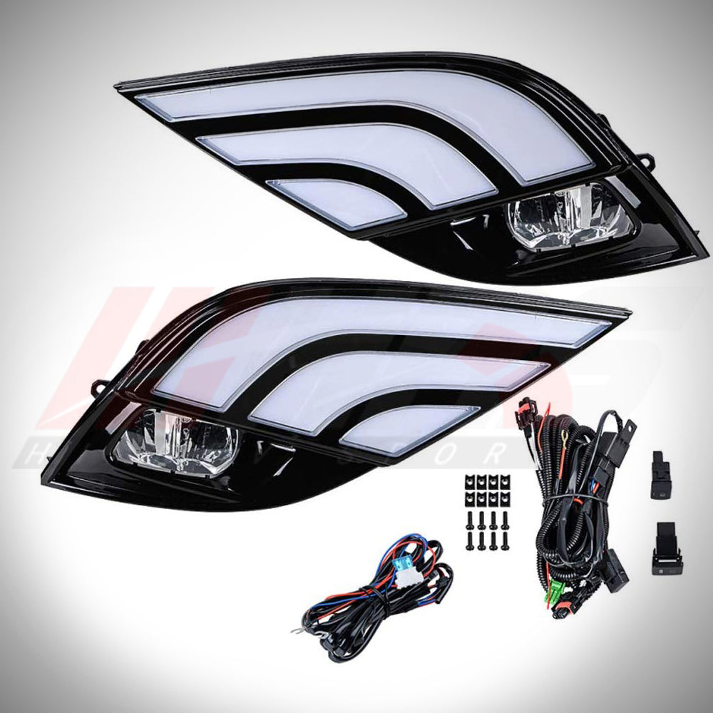 HRS 2018-20 Toyota Camry Daytime Running Lights with LED Fog Lights - V3